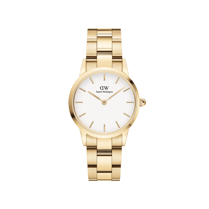 Iconic Link - Montre en or pour femme avec cadran blanc | DW