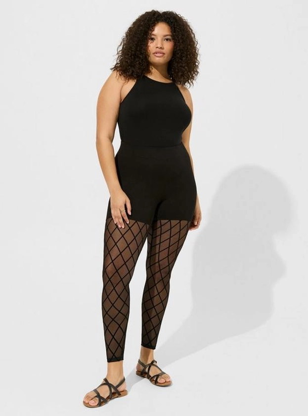 Full Length Signature Waist Flocked Legging