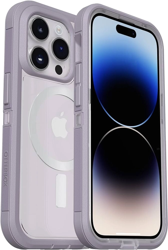 OtterBox DEFENDER XT CLEAR SERIES for iPhone 14 Pro Max (ONLY) - LAVENDER SKY (Purple/Clear)