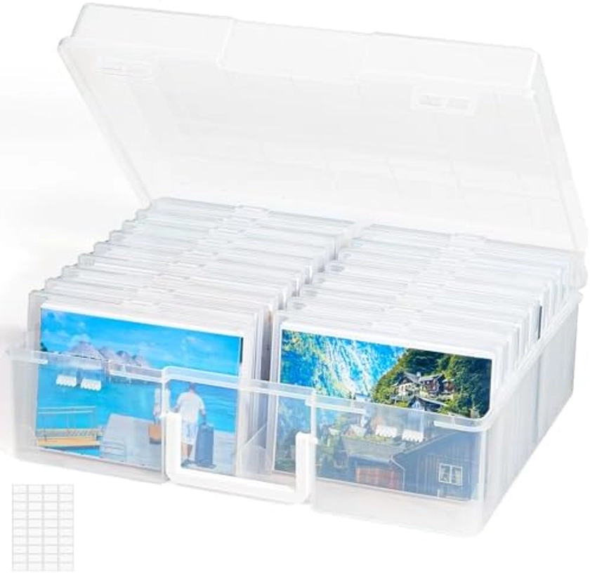 Lifewit Boîte de Rangement de Photos 10 x 15 cm, 18 Compartiments intérieurs pour Photos, Boîtes de Rangement de Photos Transparentes, Organisateur de Photos en Plastique pour Graines : Amazon.com.be: Cuisine et maison