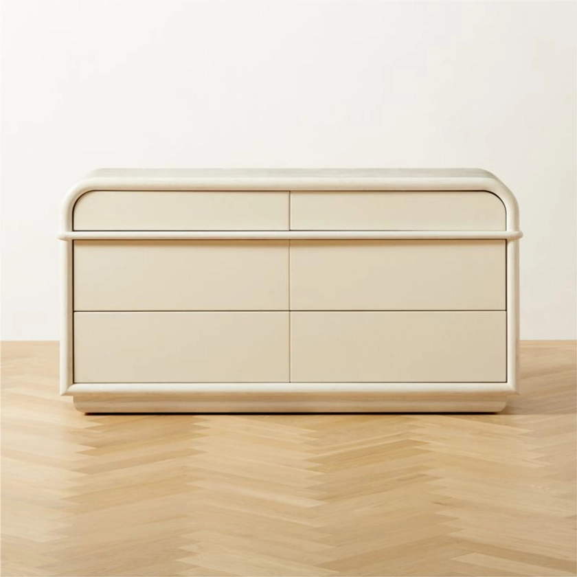 Lobos 6-Drawer White Wood Dresser + Reviews | CB2