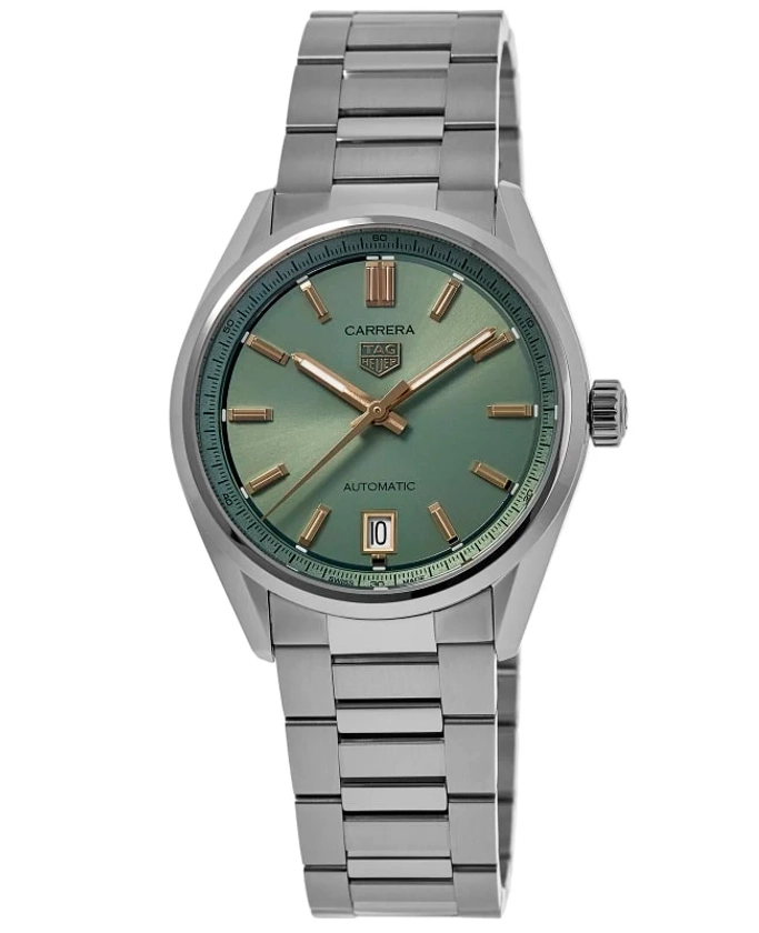 Tag Heuer Carrera Automatic Green Dial Steel Women&apos;s Watch WBN2312.BA0001