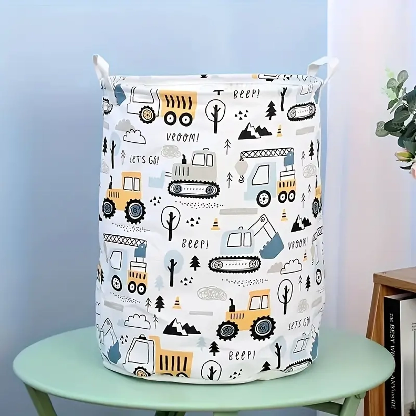 Portable Large Capacity Dirty Clothes Storage Basket Cartoon - Temu