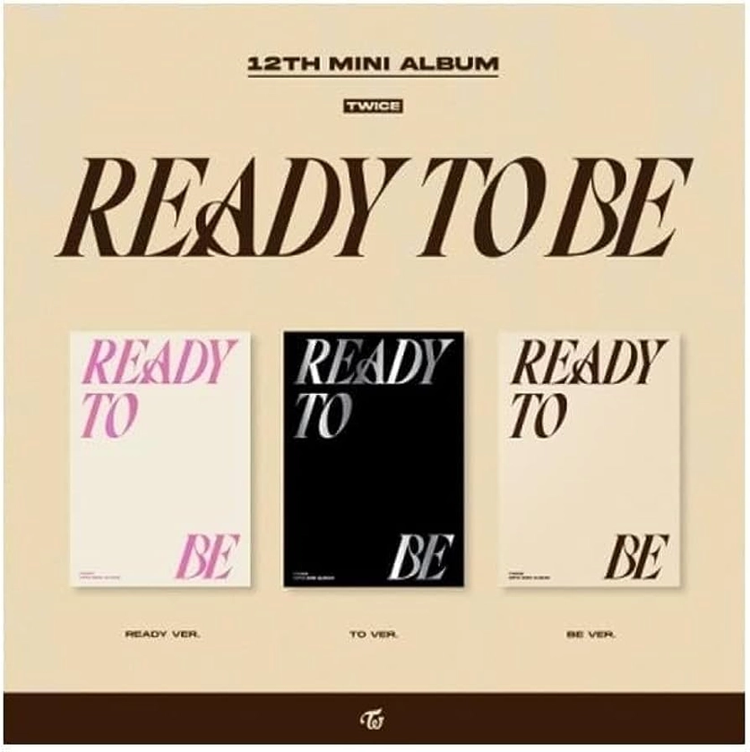 TWICE READY TO BE 12th Mini Album CD+POB+Folding poster on pack+Photobook+Postcard+Message photocard+Photocard+Tracking (TO Version)