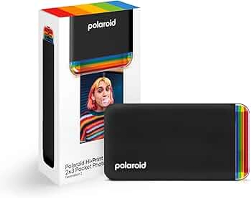 Polaroid Hi-Print - 2nd Generation - Bluetooth Connected 2x3 Pocket Photo, Dye-Sub Printer - Black