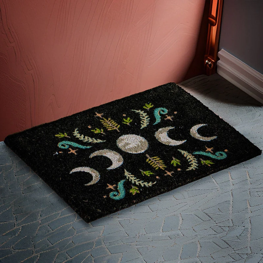 23.5" Dark Forest Moon Phase Doormat