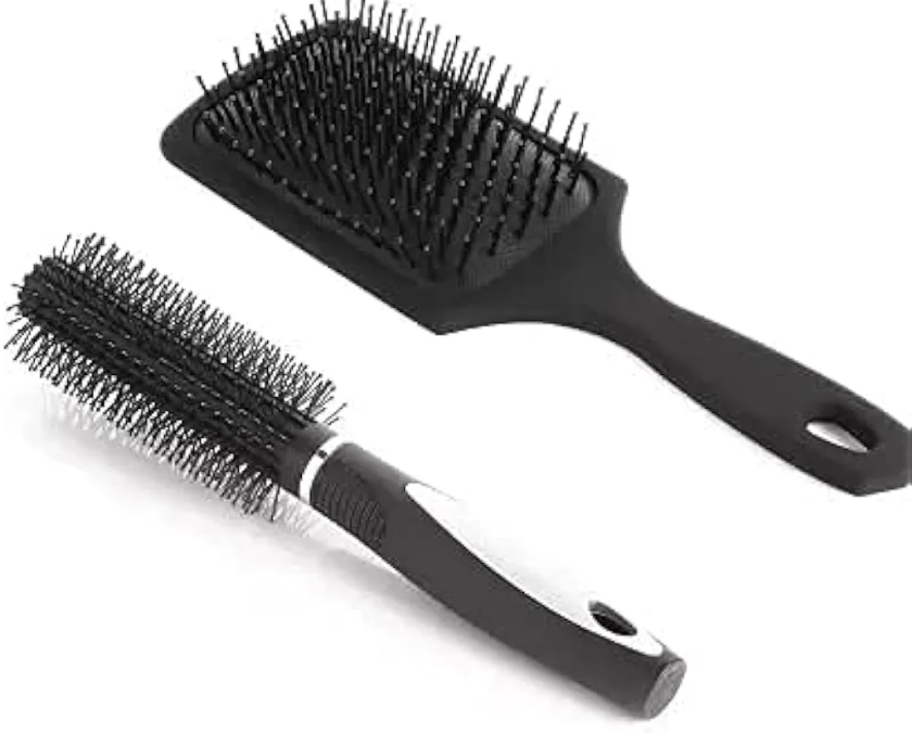 Buy ELITEWAVE 2 Pieces Hair Brush Comb Set Paddle Hair Brush Detangling Brush, 1 Airbag Massage Comb, 1 Roller Brush COMB, ROUND COMB Online at Low Prices in India - Amazon.in