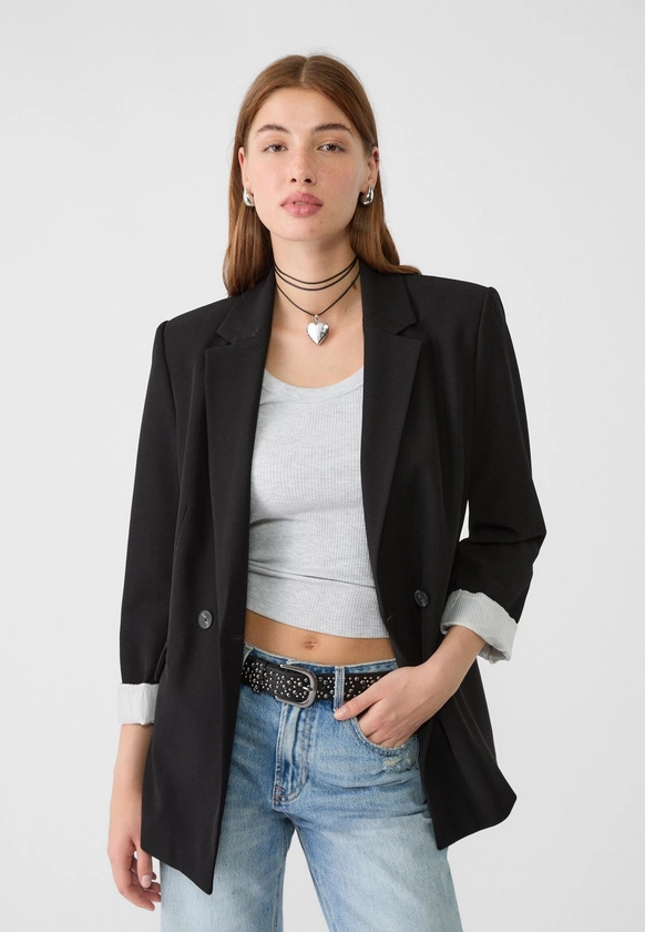 Blazer slim cache-cœur Stradivarius