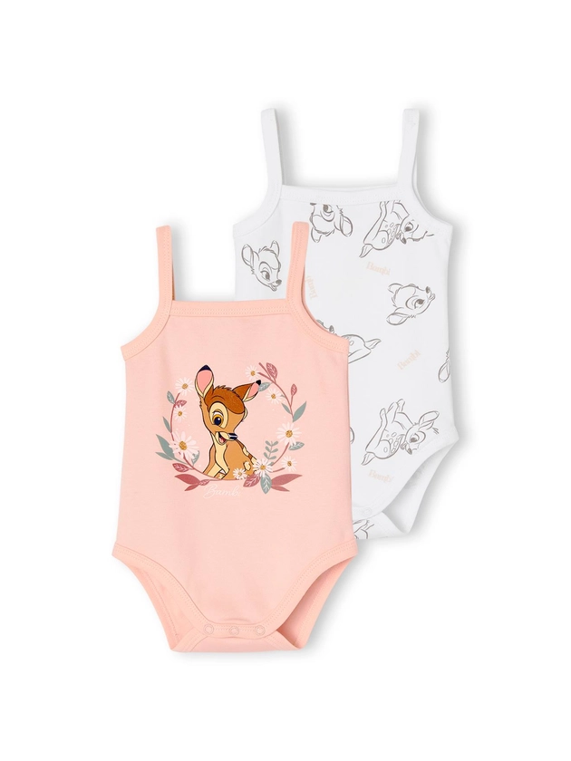 Lot de 2 bodies bébé fille Disney® Bambi - vieux rose