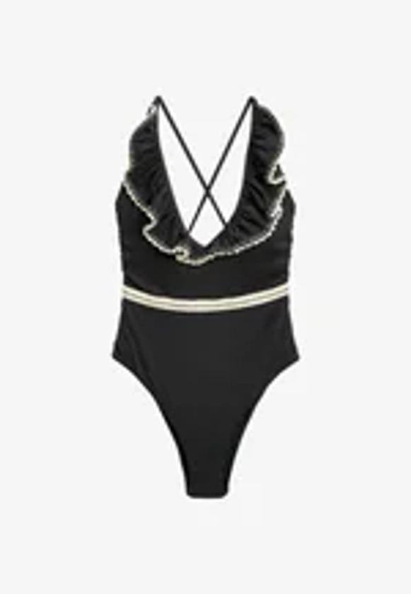 Never Fully Dressed PLUNGE TUMMY CONTROL - Ujumistrikoo - black/must - Zalando.ee