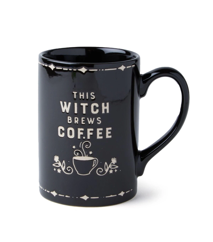 16oz Halloween This Witch Brews Coffee on Black Mug by Place & Time | JOANN