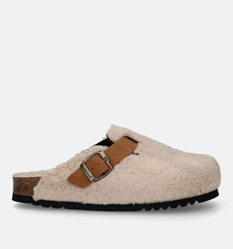 Scholl Whistler Beige Teddy Pantoffels | Dames Pantoffels | Online op TORFS.BE