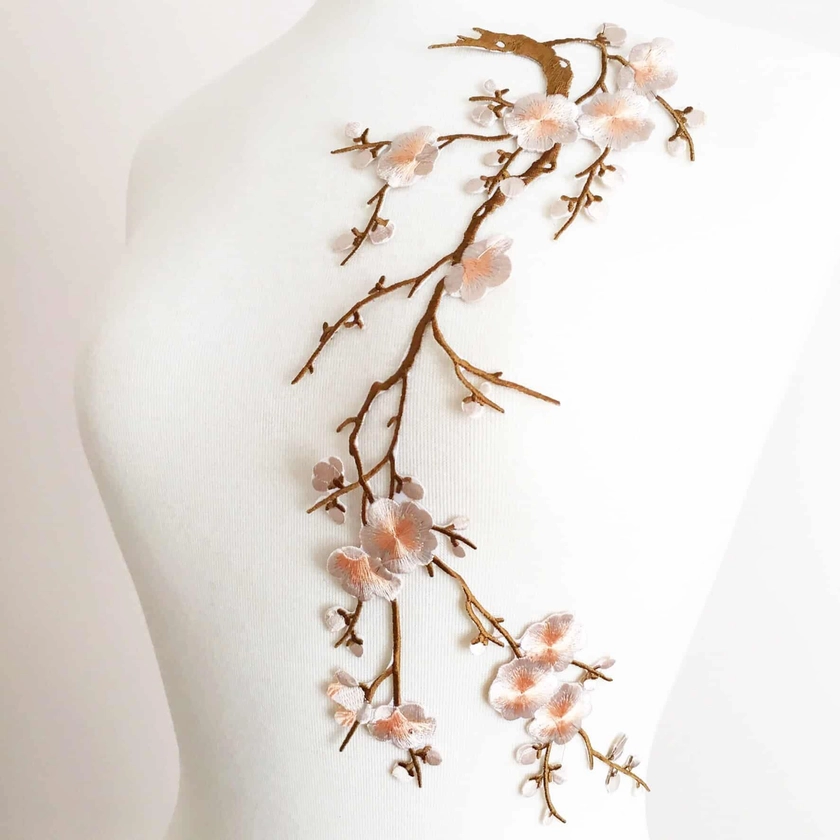 Large Cherry Blossom Embroidery (Iron-On)