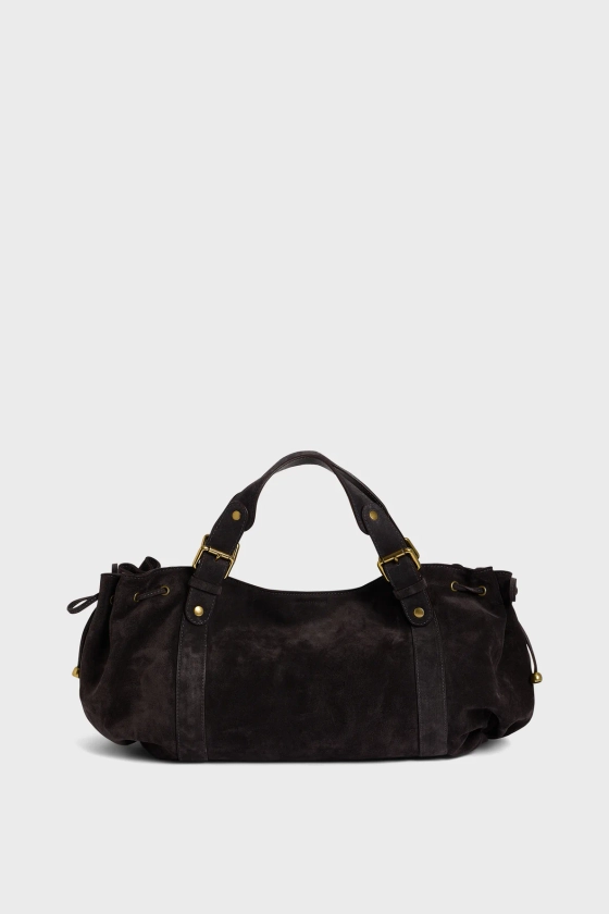 Handbag in suede leather - 24H