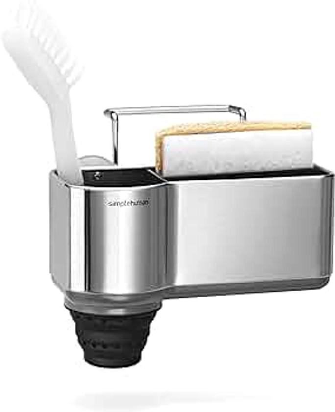 simplehuman Sink Caddy Sponge Holder, Brushed Stainless Steel