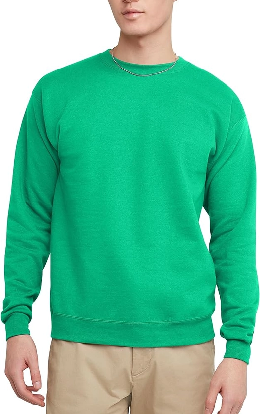 Hanes Men's Ecosmart Fleece Sweatshirt, Cotton-blend Pullover, Crewneck Sweatshirt for Men, 1 Or 2 Pack Available