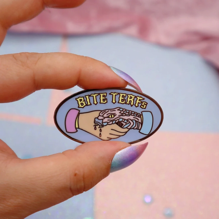 Bite Terfs Enamel Pin - Etsy UK