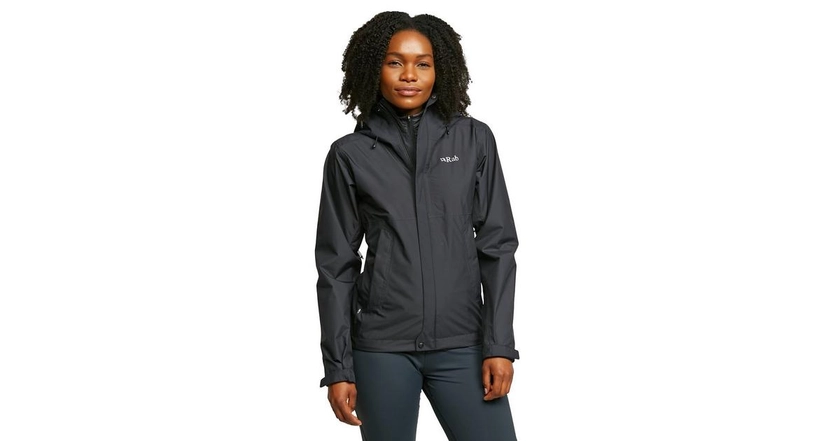 Rab Women's Downpour ECO Waterproof Jacket | Blacks