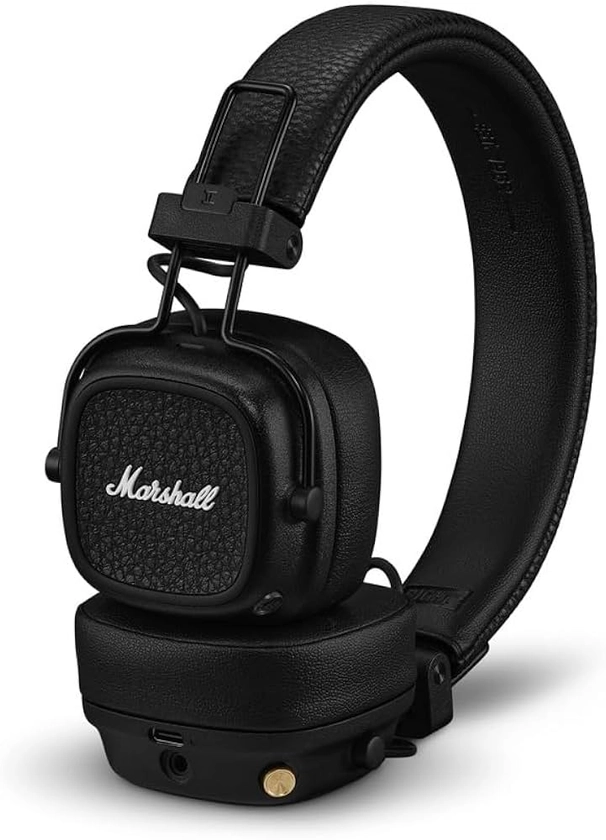 Marshall Major V Cuffie Wireless Bluetooth, 100 ore di riproduzione - nero