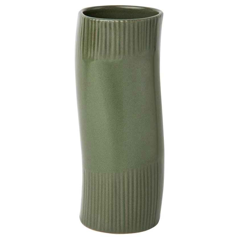 FRÖDD Vase - vert foncé 21 cm