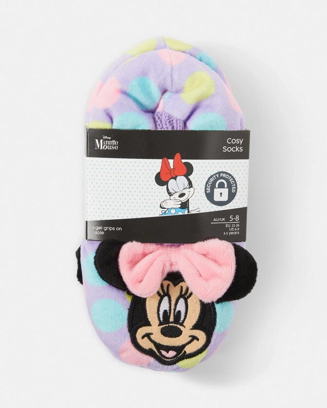 Disney Minnie Mouse License Cosy Socks