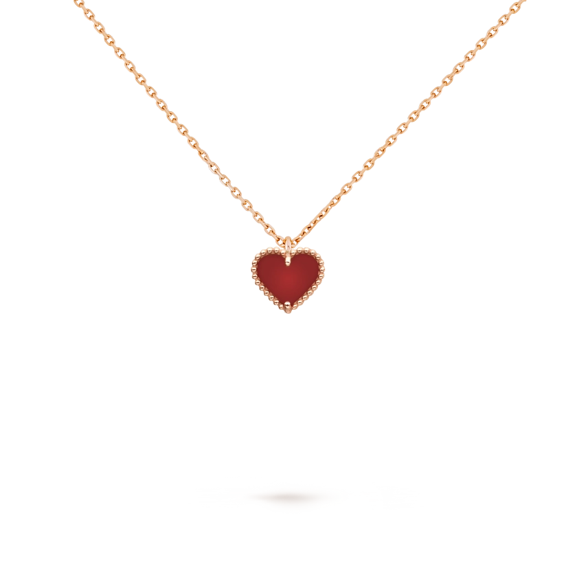 Sweet Hearts pendant 18K rose gold, Carnelian - Van Cleef & Arpels