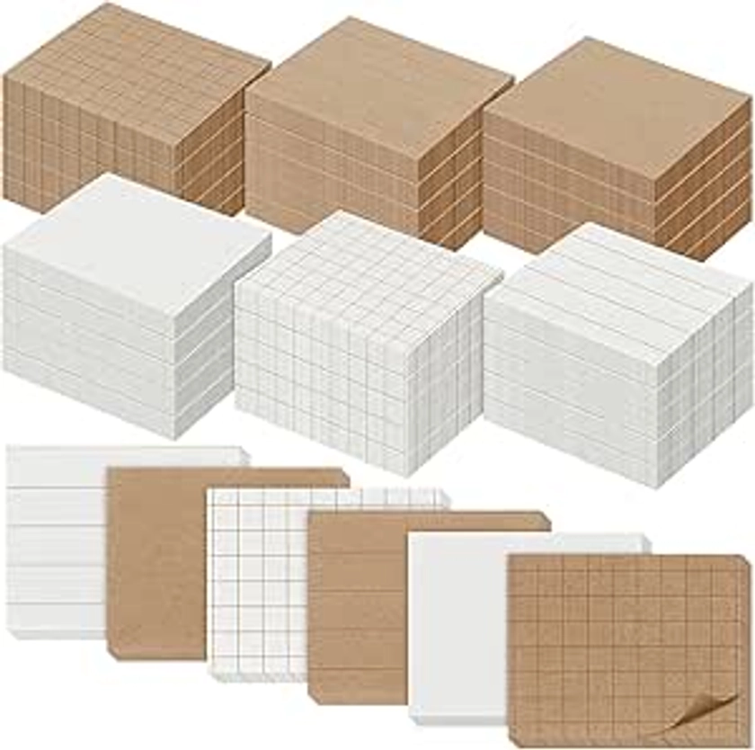 Amazon.com : Harloon 36 Pack Small Sticky Notes 1.5 x 2 Inch Cute Mini Sticky Notes Index Lined Grids Self Adhesive Notes Neutral Sticky Notes in Eye Protection Kraft Multiple Designs of Memo Pads for Office : Office Products