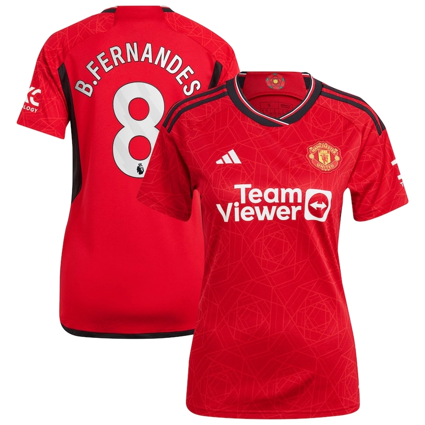 Manchester United EPL adidas Home Shirt 2023-24 - Womens with B.Fernandes 8 printing