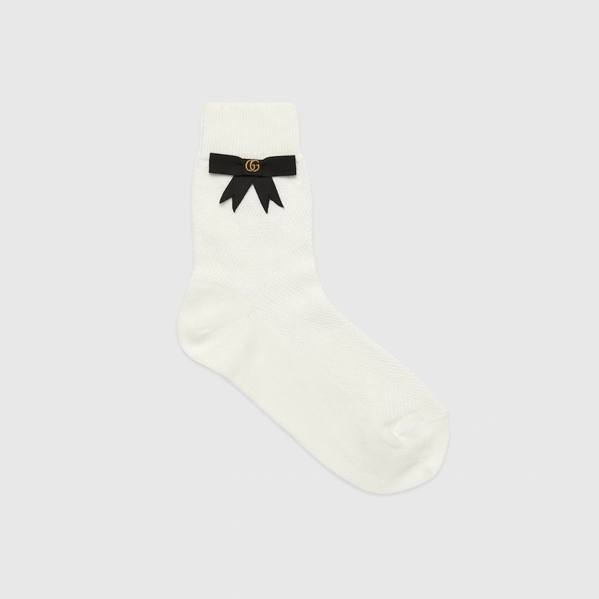 GUCCI Cotton blend socks with GG bow