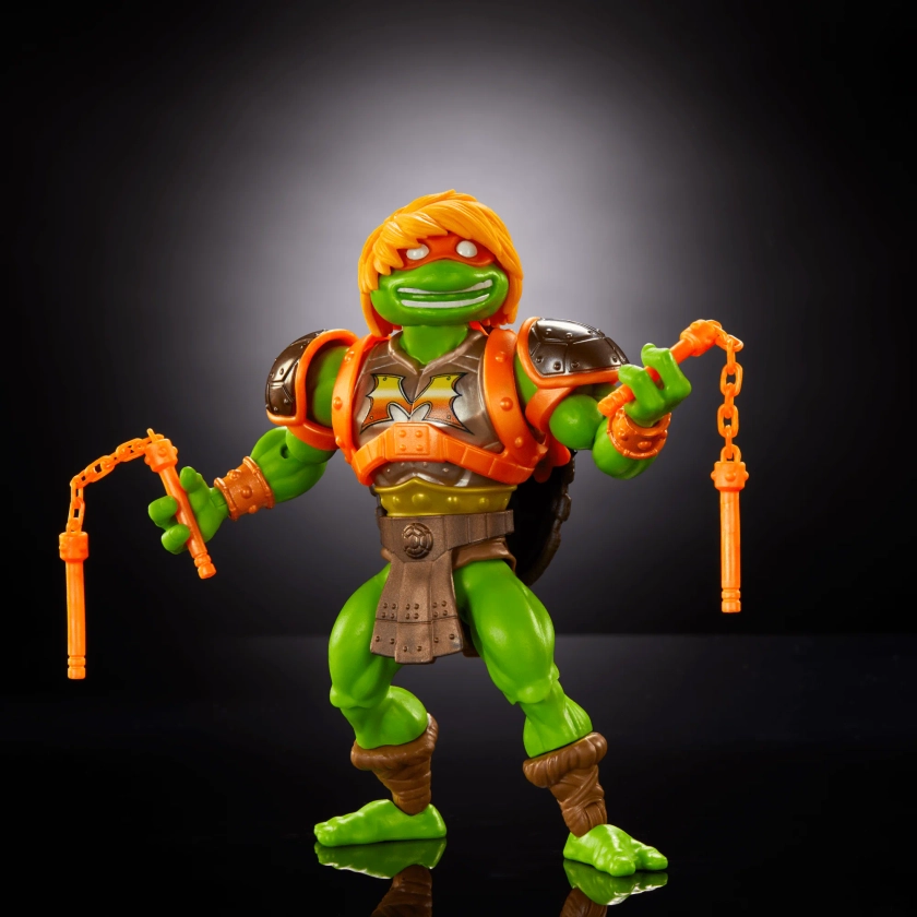 Motu Origins Turtles Of Grayskull Michelangelo Action Figure Toy, TMNT Masters Of The Universe