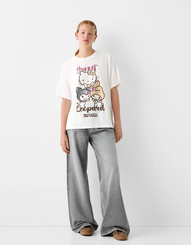 T-shirt Hello Kitty & My Melody manches courtes oversize