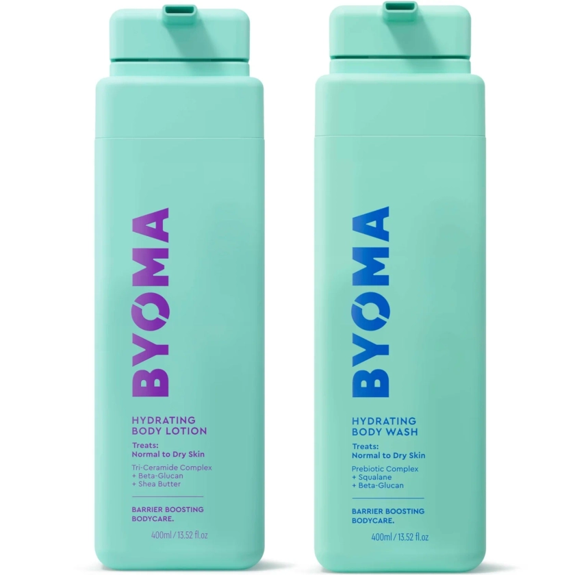 BYOMA Hydrating Body Wash 400ml and Hydrating Body Lotion 400ml Bundle