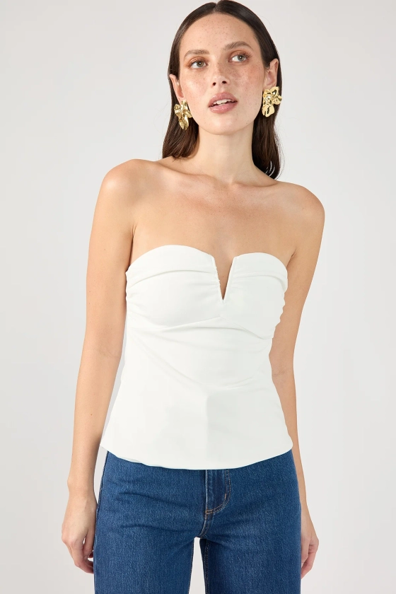 Perfect Stranger Royale Corset Top White