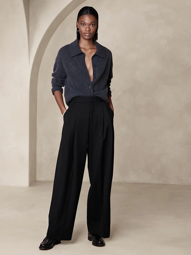 Siena Wide-Leg Italian Wool Pant