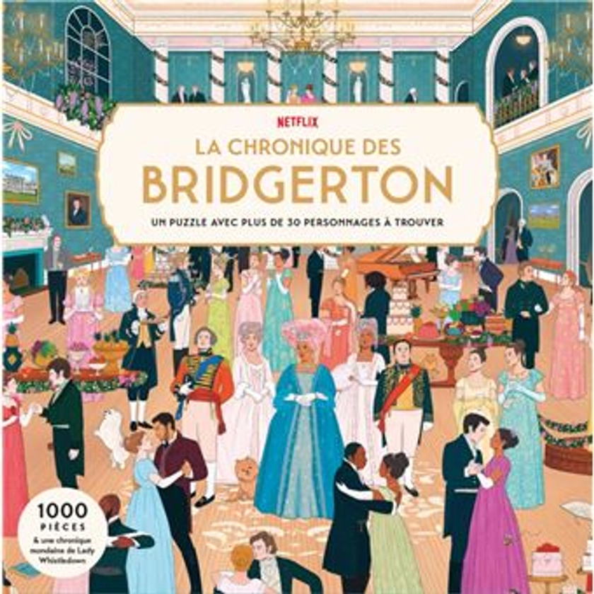 La Chronique Des Bridgerton - Puzzle 1000 pièces avec plus de 30 personnages à repérer : Puzzle Netflix officiel - La Chronique des Bridgerton