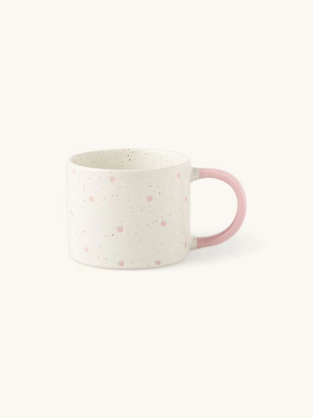 Mug | Grès. Ø8,5 x 7,8 cm. | Off White, Rose