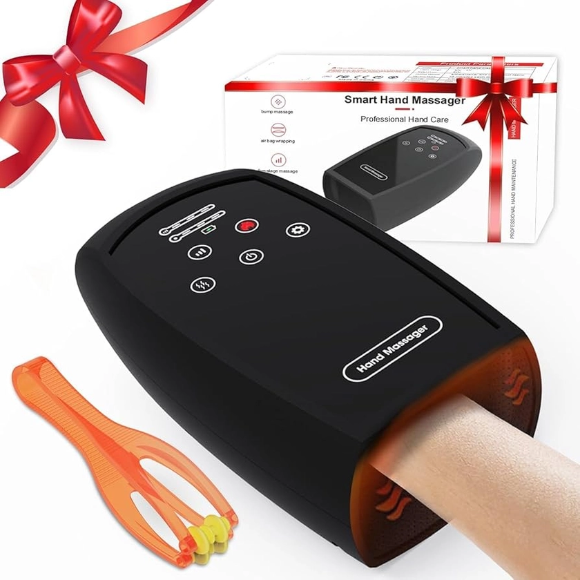 Hand Massager with Heating - Birthday Gifts for Women Men,Gifts for Women Men Mom Dad,Cordless Electric Hand Massager