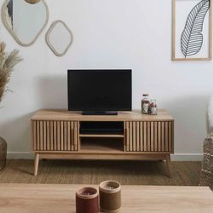 Meuble tv en bois naturel 117x48cm - kara