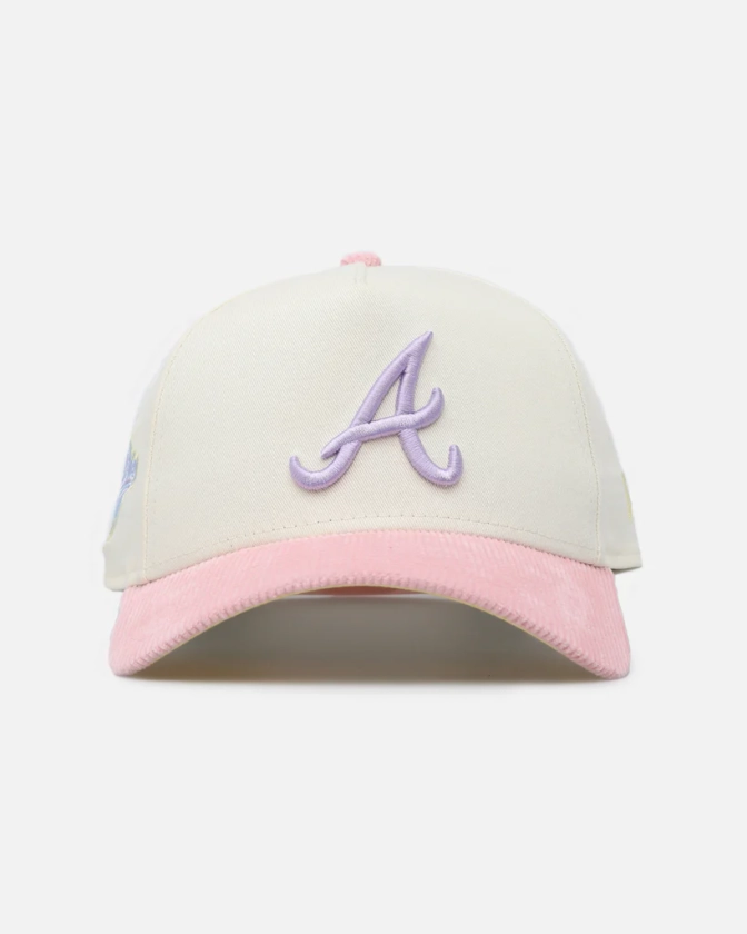 New Era Atlanta Braves 'Easter Corduroy' 9FORTY A-Frame Snapback White/Pink