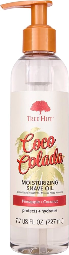 Amazon.com: Tree Hut Bare Coco Colada Moisturizing Shave Oil, 7.7 fl oz, Gel-to-Oil Formula, Ultra Hydrating Barrier for a Close, Smooth Shave, For All Skin Types : Beauty & Personal Care