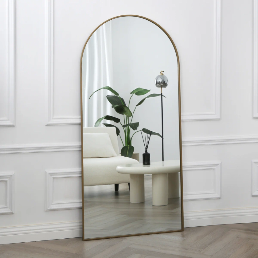 Anax - Full Length Arch Mirror - Gold Frame - 170x80cm