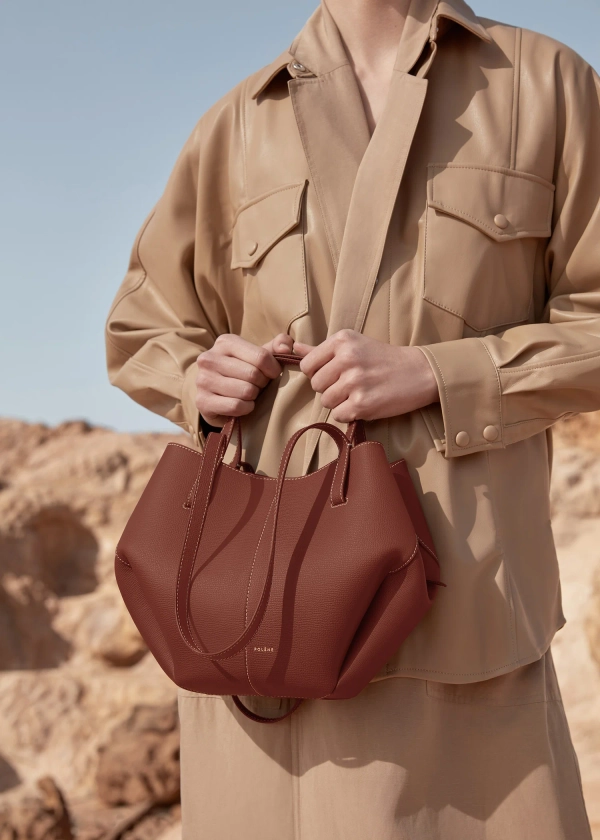 Polène | Bag - Cyme Mini - Textured Cognac