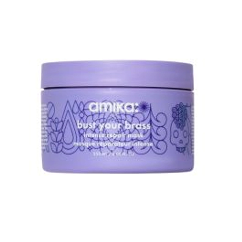 amika bust your brass cool blonde intense repair mask