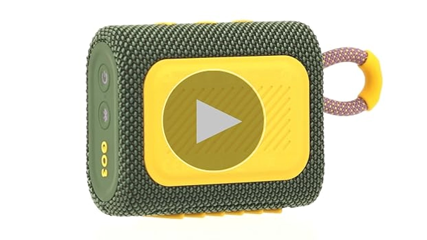 JBL GO 3 - Wireless Bluetooth portable speaker with integrated loop for travel with USB C charging cable, in green: Amazon.co.uk: Musical Instruments & DJ