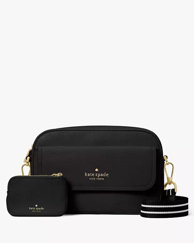 Rosie Pebbled Leather Small Flap Camera Bag | Kate Spade Outlet