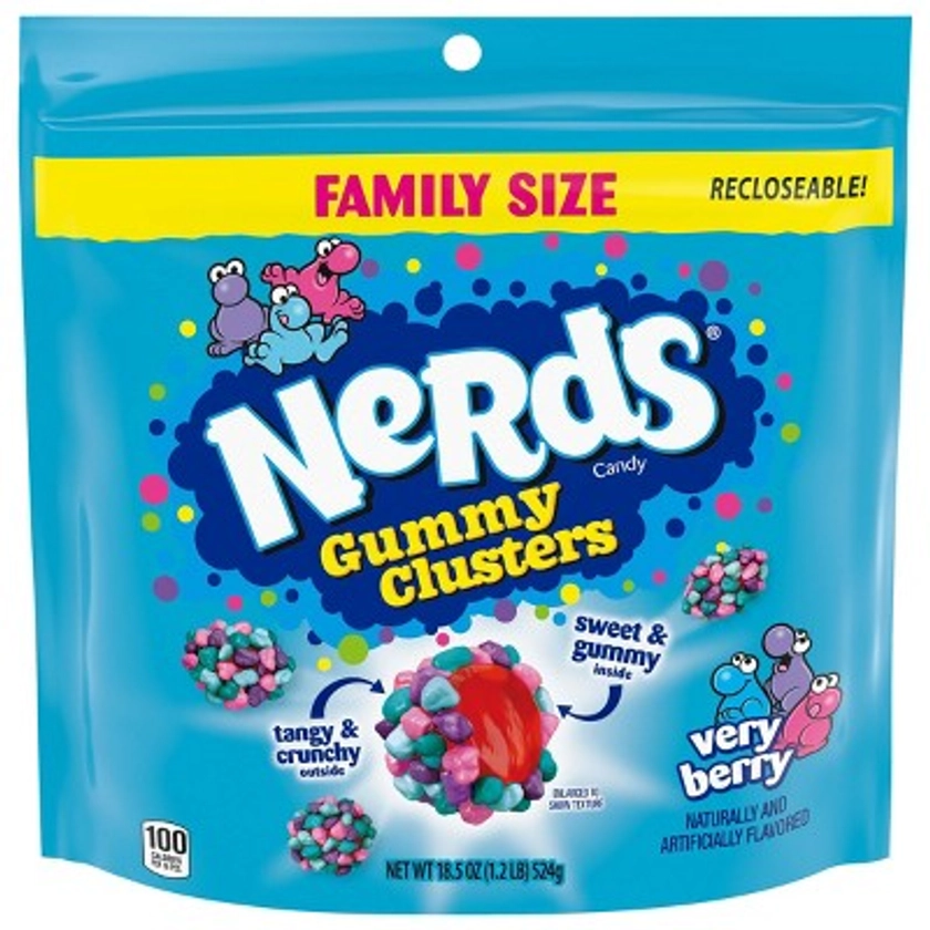 Nerds Candy Gummy Clusters Very Berry Family Size - 18.5oz