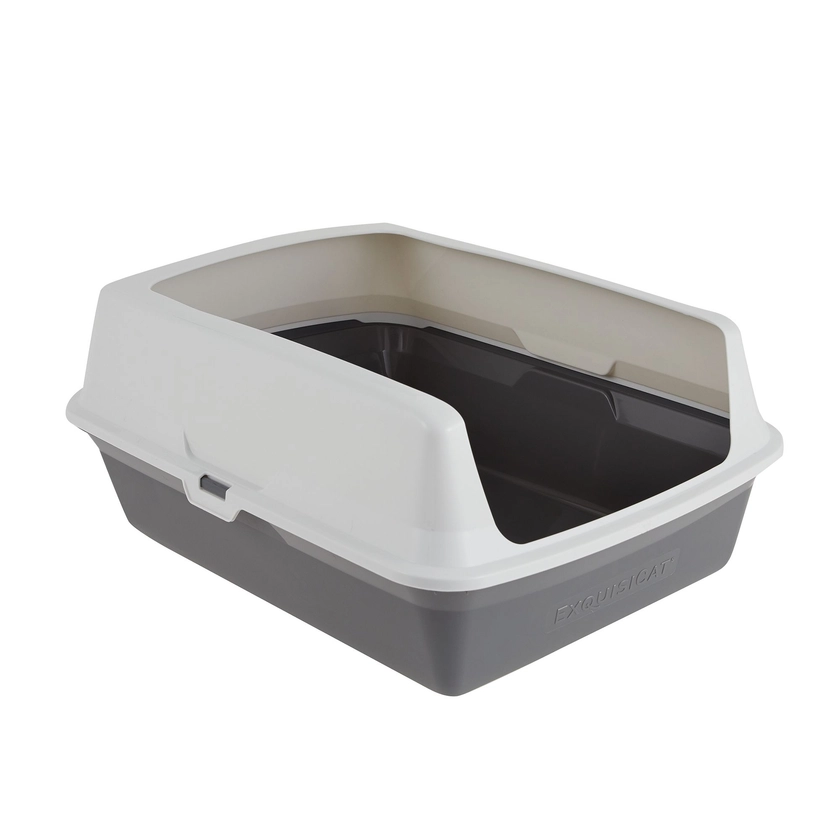 ExquisiCat® Plastic Rimmed Litter Box