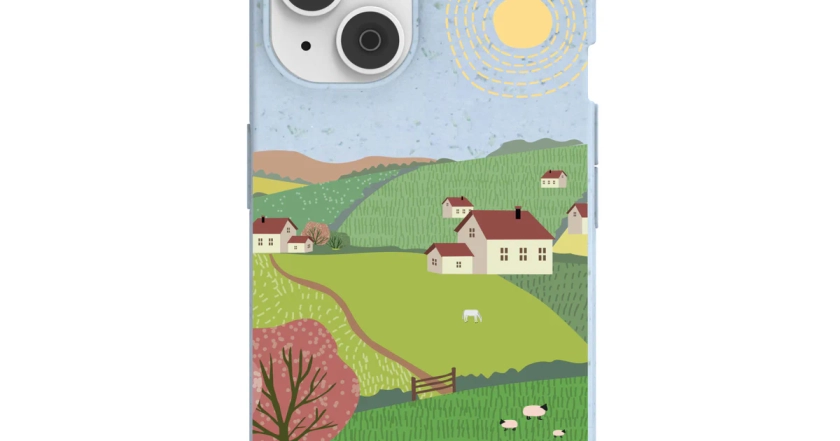 Powder Blue Sunny Countryside iPhone 14 Case