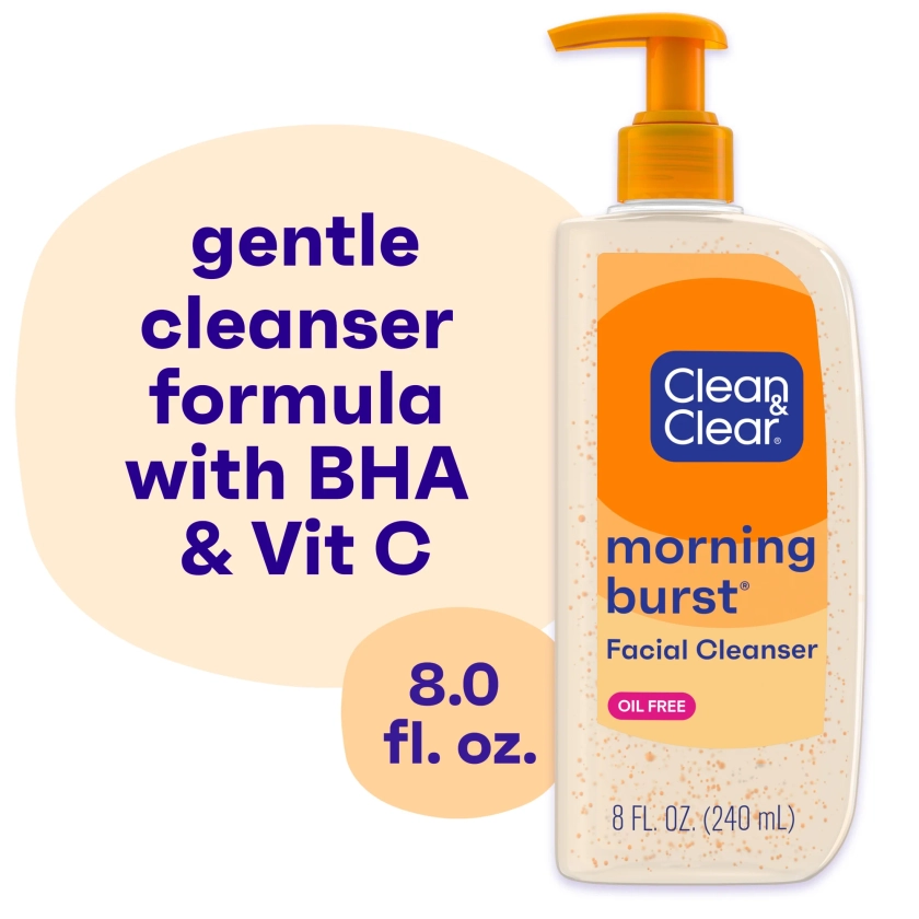 Clean & Clear Morning Burst Oil-Free Gentle Daily Acne Face Wash, 8 fl. oz