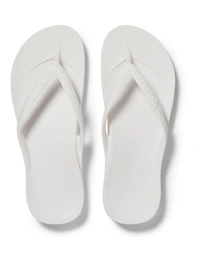 Archies Arch Support Thongs in White | MYER